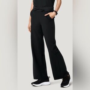 Mandala scrubs wide leg uniform pants 2XL XXL black